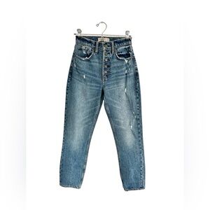 Abercrombie & Fitch The Mom High-Rise Exposed Button-Fly Jeans